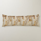 Whimsical Cat Harpist Body Pillow Lichaamskussen (Voorkant)