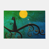 Whimsical Cat Illustration Deurmat (Voorkant)