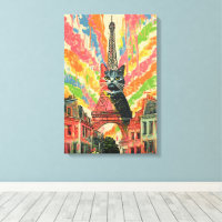 Whimsical Cat in Parijs - Eiffeltoren Kunst