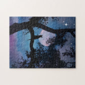 Whimsical Cat in Tree and Moon Legpuzzel (Horizontaal)