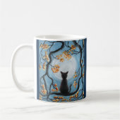 Whimsical Cat in Tree Full Moon PainLove Koffiemok (Links)