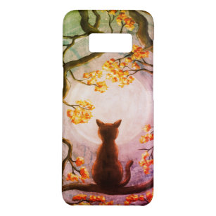 Whimsical Cat in Tree Full Moon Painting Art Case-Mate Samsung Galaxy S8 Hoesje