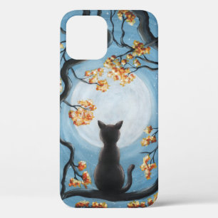 Whimsical Cat in Tree Full Moon Painting Case-Mate iPhone Case