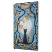 Whimsical Cat in Tree Full Moon Painting Klembord (Links)