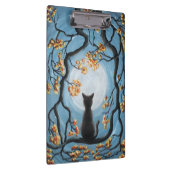 Whimsical Cat in Tree Full Moon Painting Klembord (Rechts)