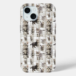 Whimsical Cat iPhone 15 Telefoonhoesje iPhone 15 Case