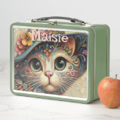 Whimsical Cat met een Pet Bloemen Gepersonaliseerd (In situ)