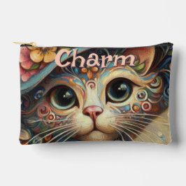 Whimsical Cat met een Pet Bloemen Gepersonaliseerd Etui