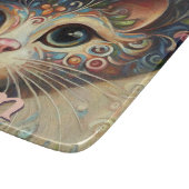 Whimsical Cat met een Pet Bloemen Gepersonaliseerd Snijplank (Hoek)