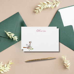 Whimsical Cat Mom Cat Lover Schattigee Waterverf C Briefpapier