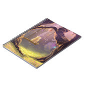 Whimsical Cat op een Swing Notitieboek (Linkerzijde)