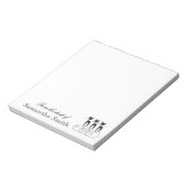 Whimsical cat PERSONALIZE Notitieblok (Linkerzijde)