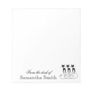 Whimsical cat PERSONALIZE Notitieblok
