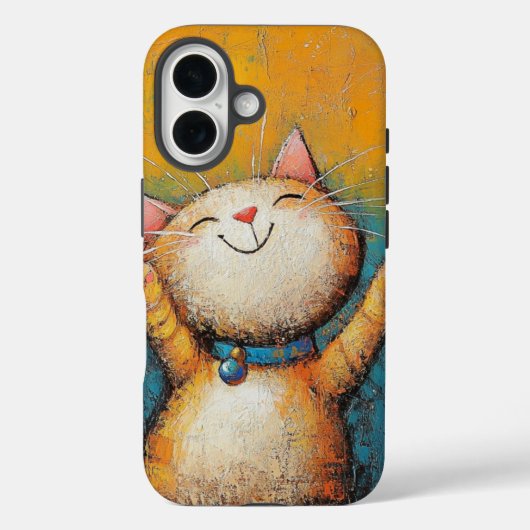 Whimsical Cat Phone I6 Hoesje (Achterkant)