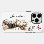 Whimsical Cat Schattig Schattige Kitten Case-Mate iPhone Case (Achterkant (horizontaal))