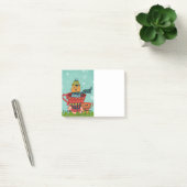 Whimsical Cat Sitting a Teacup Kerstmis Post-it® Notes (Kantoor)