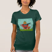 Whimsical Cat Sitting a Teacup Kerstmis T-shirt (Voorkant)