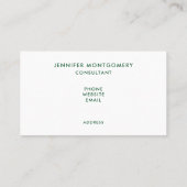 Whimsical Cat Sitting a Teacup Kerstmis Visitekaartje (Achterkant)