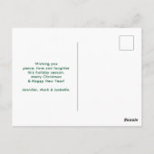 Whimsical Cat Sitting a Teacup Merry Kerstmis Briefkaart (Achterkant)