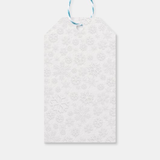 Whimsical Cat Sitting a Teacup Merry Kerstmis Cadeaulabel (Achterkant)