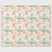 Whimsical Cat-thema inpakpapier - Perfect voor (Vlak)
