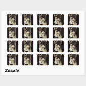Whimsical Cat – Versierde Harp Sticker (Vel)