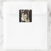 Whimsical Cat – Versierde Harp Sticker (Tas)