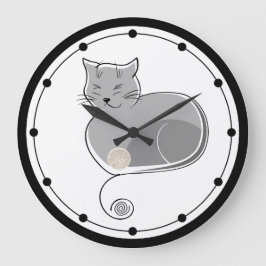 Whimsical Cat Wall Grote Klok