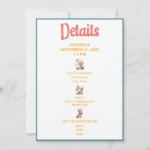 Whimsical Cat Watercolor Birthday Invitation Kaart (Achterkant)