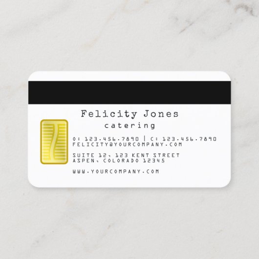 Whimsical Catering Lady VIP Visitekaartje (Achterkant)