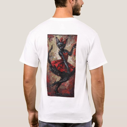 Whimsical Cats Can-Can Dance A3 T-shirt (Achterkant)