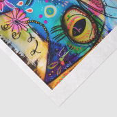 Whimsical Cats for Junk Journaling Mixed Media Tissuepapier (Detail)