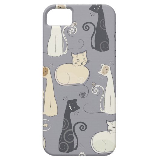 Whimsical Cats iPhone 5 Hoesje (Achterkant)