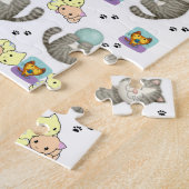 Whimsical Cats Jigzaag Puzzle Daisy Legpuzzel (Zijkant)