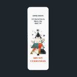 Whimsical Cats Meowy Christmas Retouradres Etiket<br><div class="desc">Voeg een vleugje op katachtige geïnspireerde vakantiecharme toe aan uw kerstmail met dit schattige retouradreslabel. Met speelse katten in een feestelijke kerstsetting is dit label de perfecte manier om uw pakketten te personaliseren en wat feestvreugde te verspreiden. Het grillige ontwerp en de schattige kattencapriolen zullen zeker een glimlach brengen naar...</div>