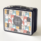 Whimsical Cats Metalen Lunchbox (Achterkant)