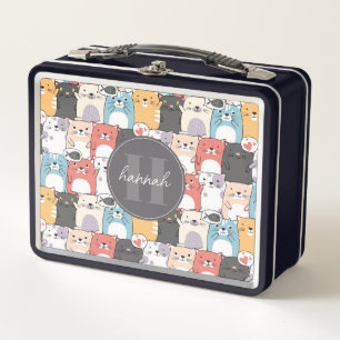 Whimsical Cats Metalen Lunchbox