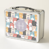 Whimsical Cats Metalen Lunchbox (Achterkant)