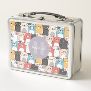 Whimsical Cats Metalen Lunchbox