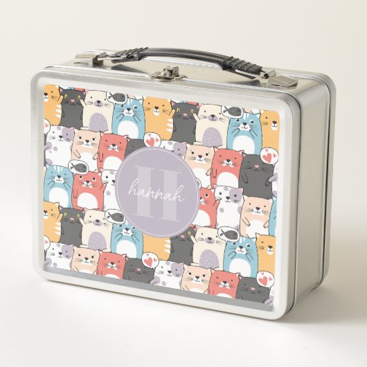 Whimsical Cats Metalen Lunchbox (Voorkant)