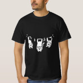 Whimsical Cats on a Clothesline T-shirt (Voorkant)