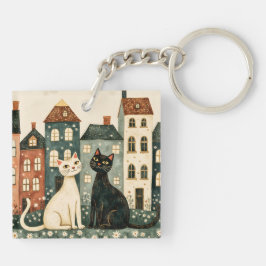 Whimsical Cats Sleutelhanger