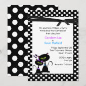 Whimsical Cats Wedding Invitation Kaart (Voorkant / Achterkant)