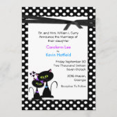 Whimsical Cats Wedding Invitation Kaart (Voorkant)