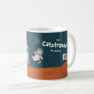 Whimsical Catstronaut in Space, Katten op Mars, Fu Koffiemok