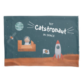 Whimsical Catstronaut in Space, Katten op Mars, Fu Kussensloop