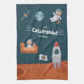 Whimsical Catstronaut in Space, Katten op Mars, Fu Theedoek (Verticaal)