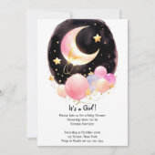 Whimsical Celestial Gathering: Meisje Baby shower Kaart (Voorkant)