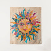 Whimsical Celestial Sun Wandkleed (Voorkant)