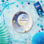 Whimsical Celestial Waterverf Baby shower Papieren Bordje (Feest)
